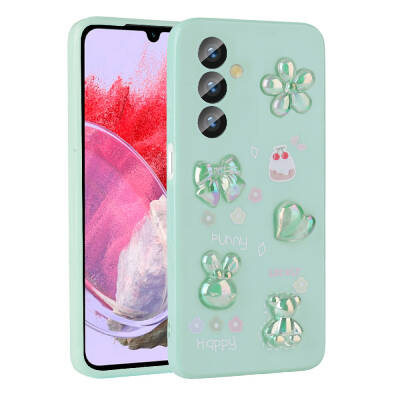 Galaxy M34 5G Kılıf Kabartma Figürlü Parlak Zore Toys Silikon Kapak - Zore