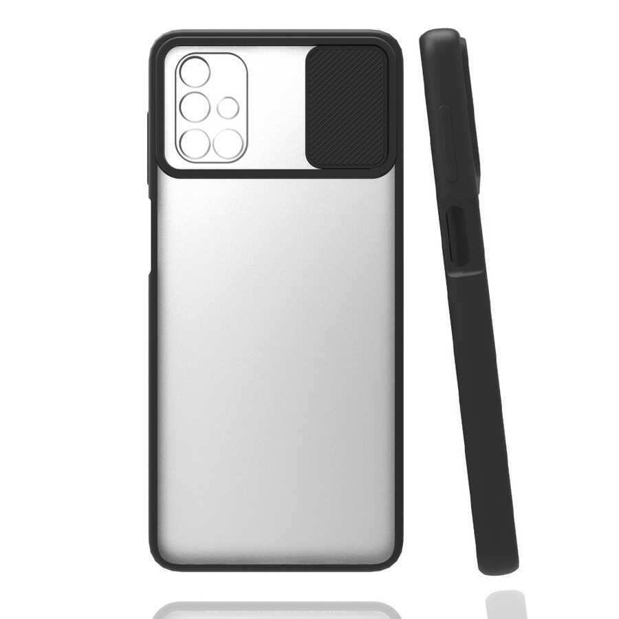 Galaxy M51 Kılıf Zore Lensi Kapak - Siyah