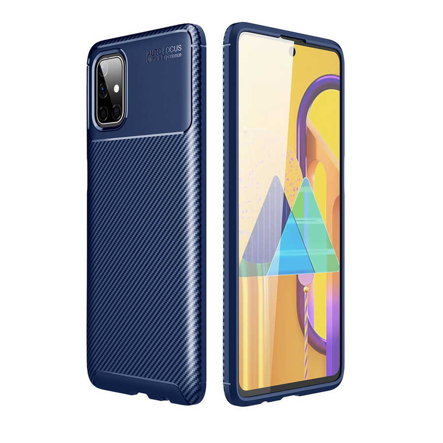 Galaxy M51 Kılıf Zore Negro Silikon Kapak - Lacivert