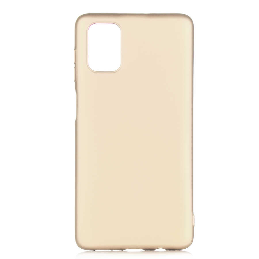 Galaxy M51 Kılıf Zore Premier Silikon Kapak - Gold