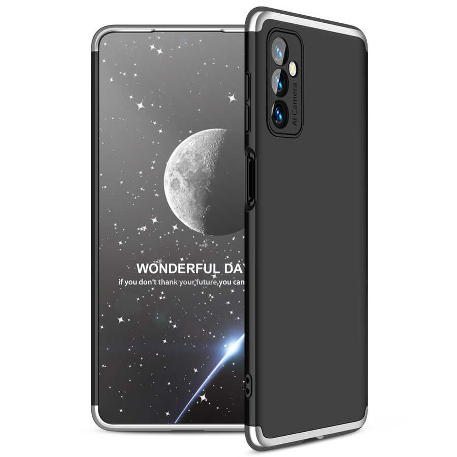 Galaxy M52 Kılıf Zore Ays Kapak - Siyah-Gri