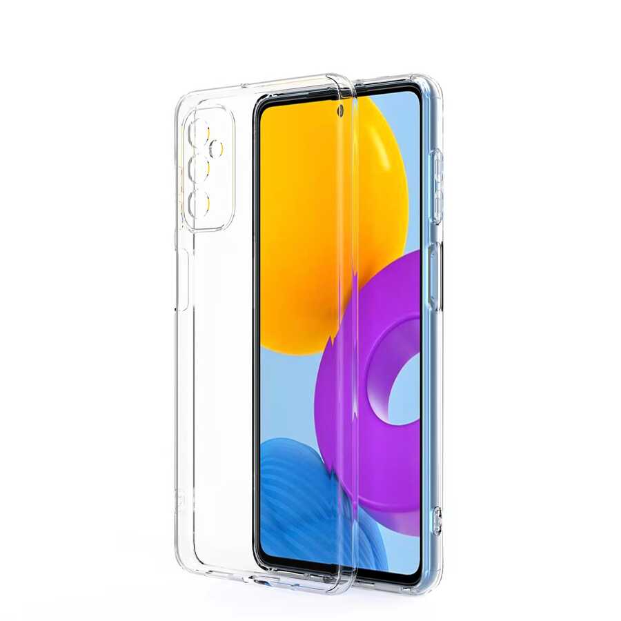 Galaxy M52 Kılıf Zore Kamera Korumalı Süper Silikon Kapak - Renksiz