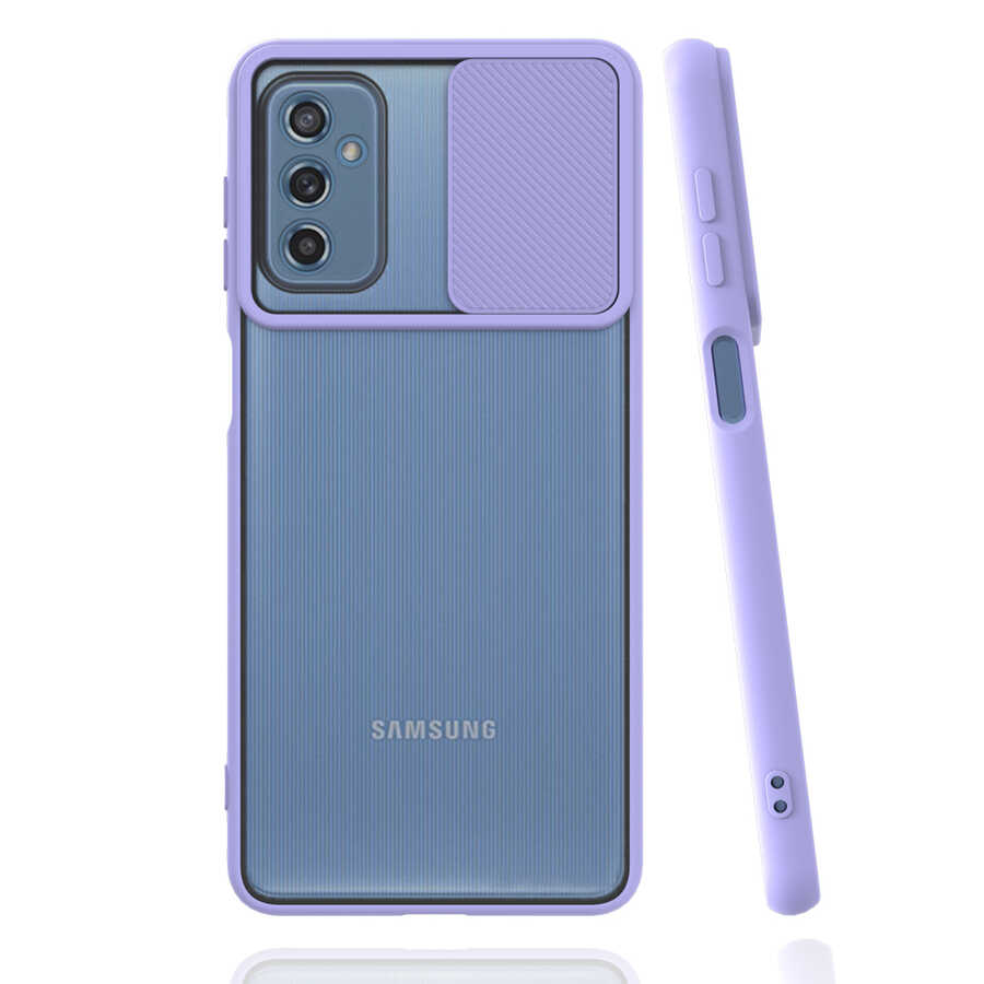 Galaxy M52 Kılıf Zore Lensi Kapak - Lila