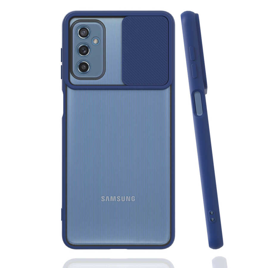 Galaxy M52 Kılıf Zore Lensi Kapak - Lacivert