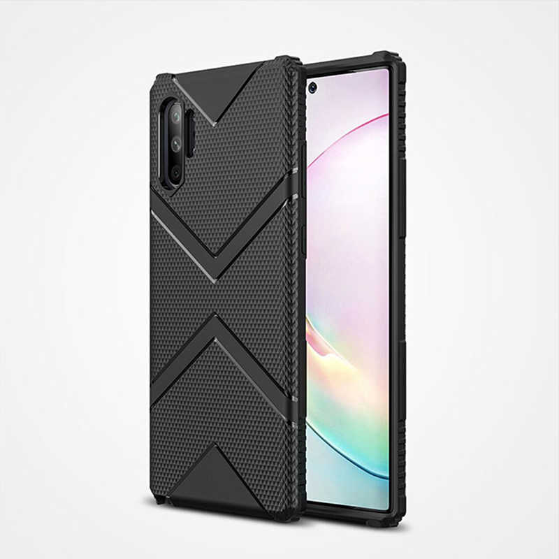 Galaxy Note 10 Plus Kılıf Zore Hank Silikon - Siyah