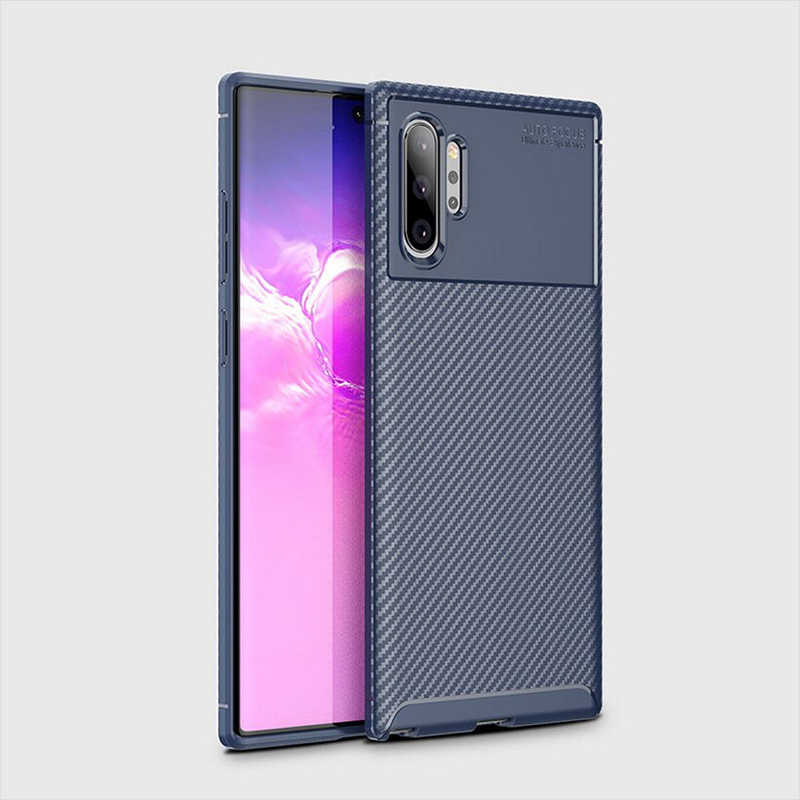 Galaxy Note 10 Plus Kılıf Zore Negro Silikon Kapak - Lacivert