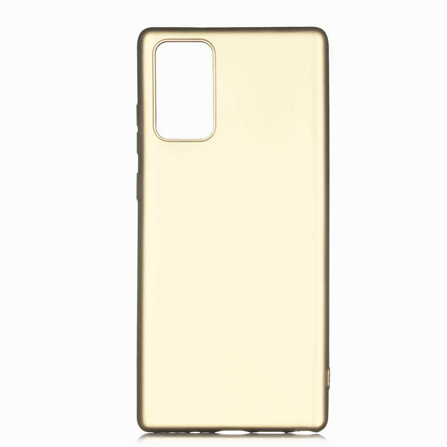 Galaxy Note 20 Kılıf Zore Premier Silikon Kapak - Gold