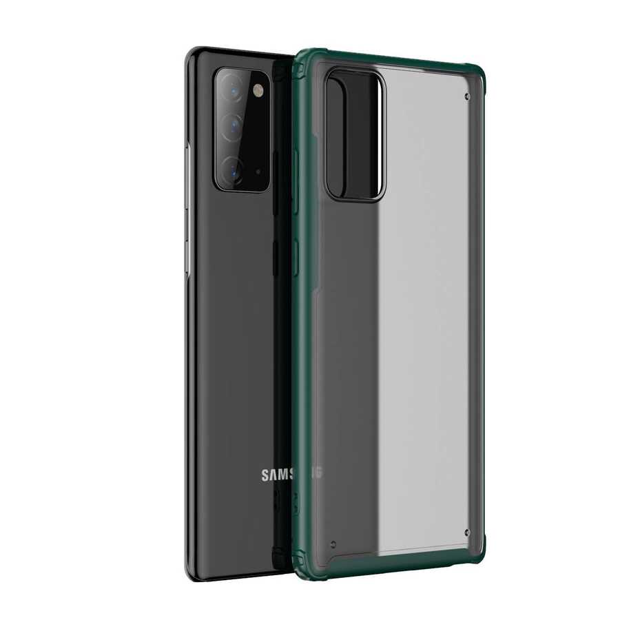 Galaxy Note 20 Kılıf Zore Volks Kapak - Koyu Yeşil