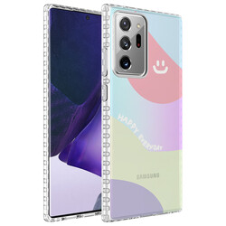 Galaxy Note 20 Ultra Case Airbag Edge Colorful Patterned Silicone Zore Elegans Cover - Zore