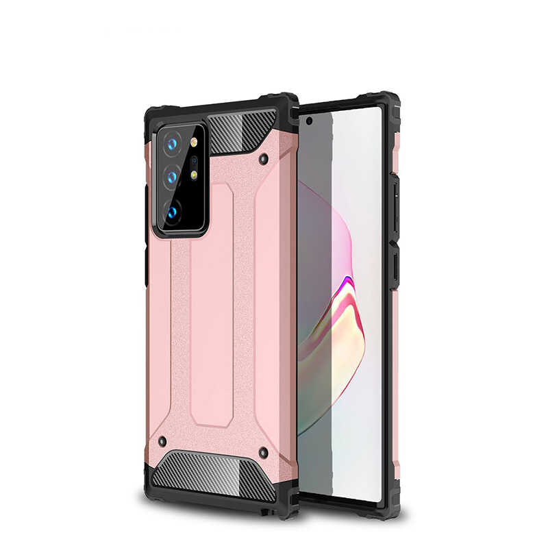 Galaxy Note 20 Ultra Kılıf Zore Crash Silikon Kapak - Rose Gold