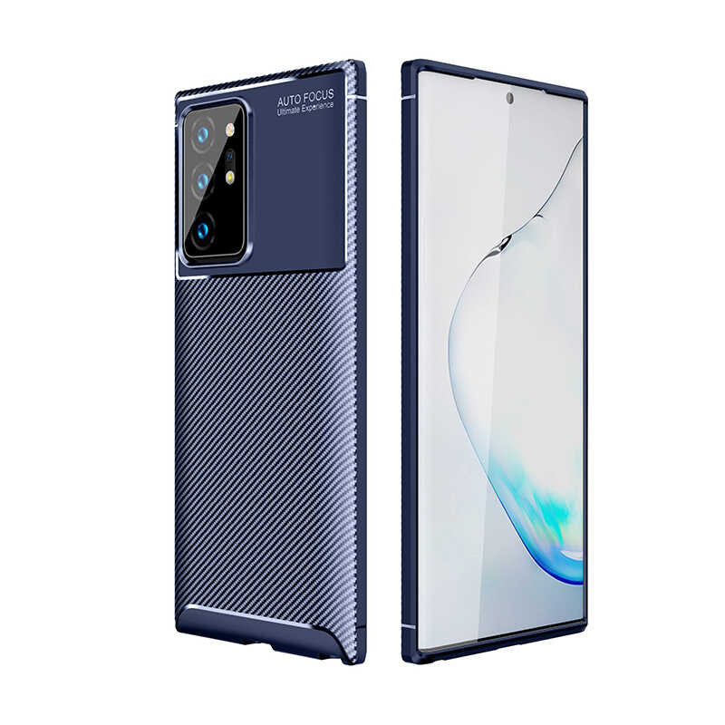 Galaxy Note 20 Ultra Kılıf Zore Negro Silikon Kapak - Lacivert