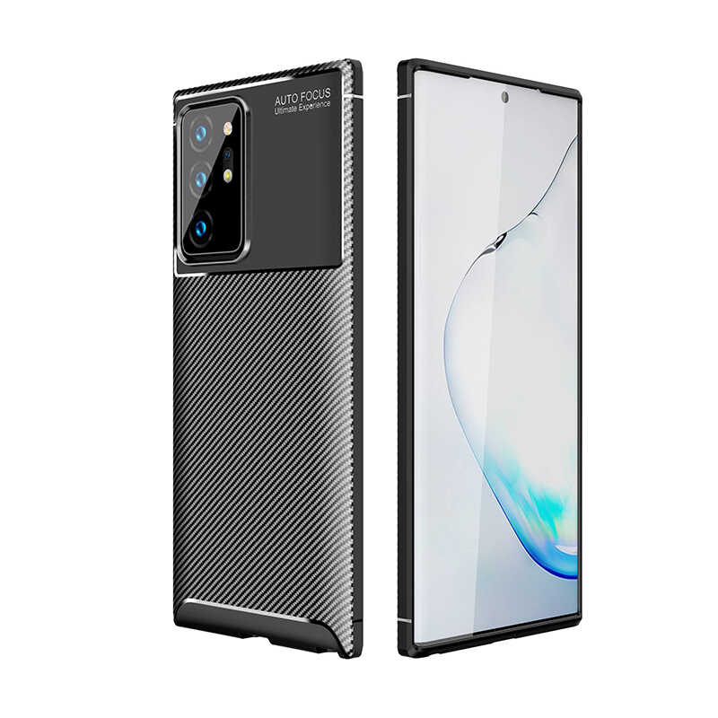 Galaxy Note 20 Ultra Kılıf Zore Negro Silikon Kapak - Siyah