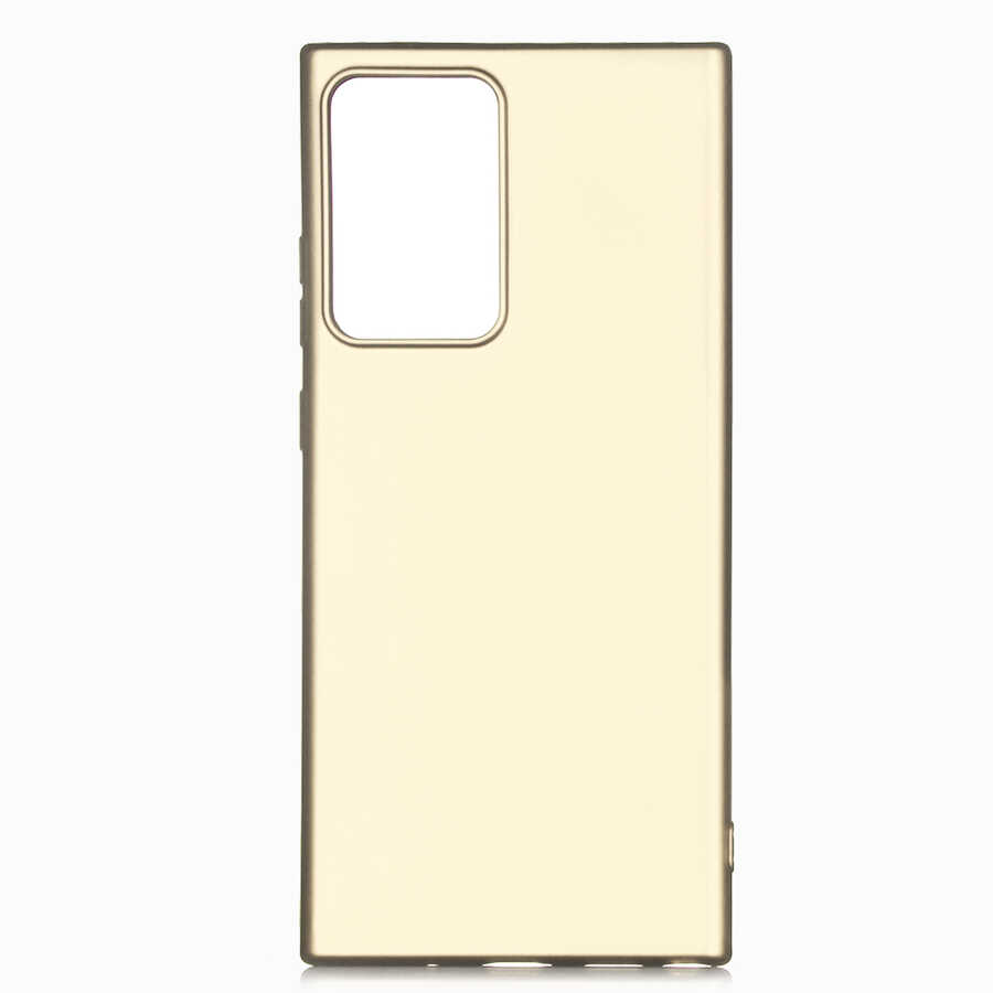 Galaxy Note 20 Ultra Kılıf Zore Premier Silikon Kapak - Gold