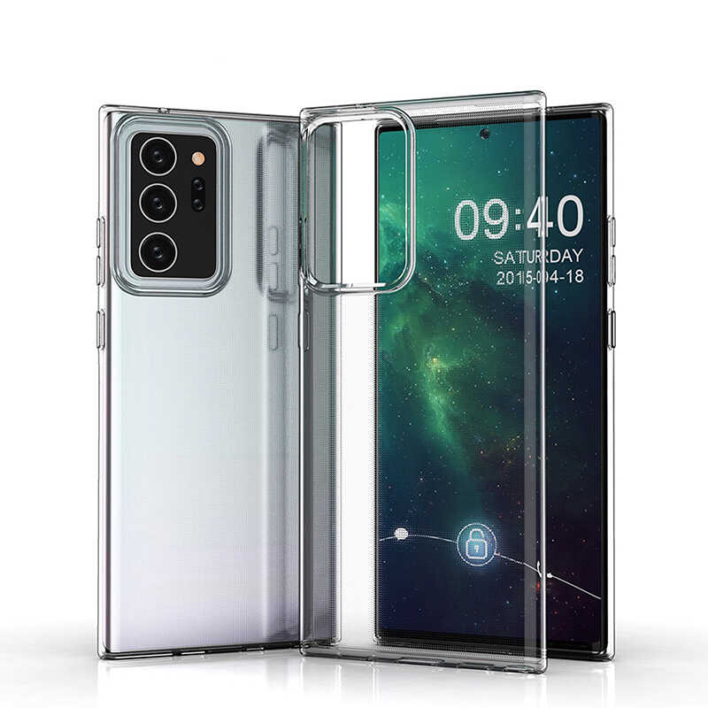 Galaxy Note 20 Ultra Kılıf Zore Süper Silikon Kapak - Renksiz