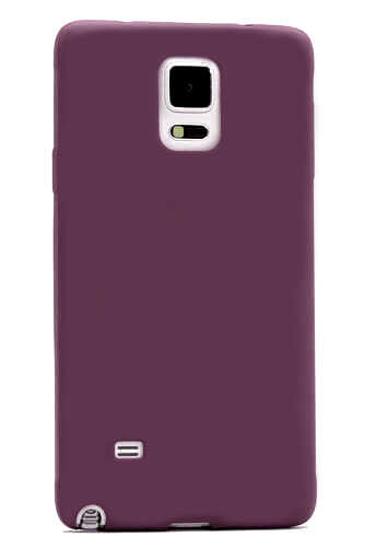 Galaxy Note 4 Kılıf Zore Premier Silikon Kapak - Mürdüm