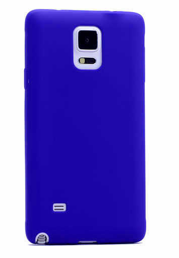 Galaxy Note 4 Kılıf Zore Premier Silikon Kapak - Saks Mavi