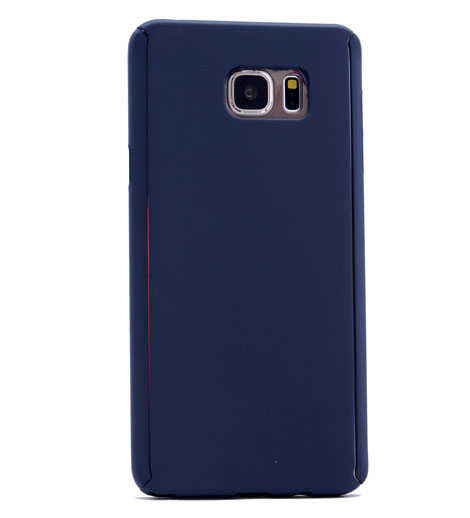 Galaxy Note 5 Kılıf Zore 360 3 Parçalı Rubber Kapak - Lacivert