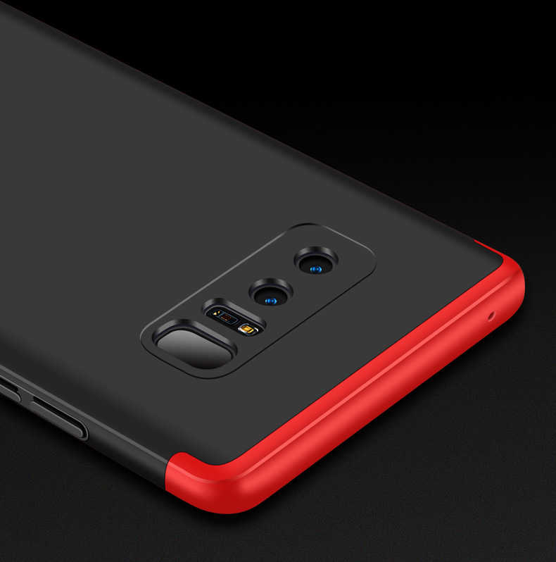 Galaxy Note 8 Kılıf Zore Ays Kapak - Siyah-Kırmızı