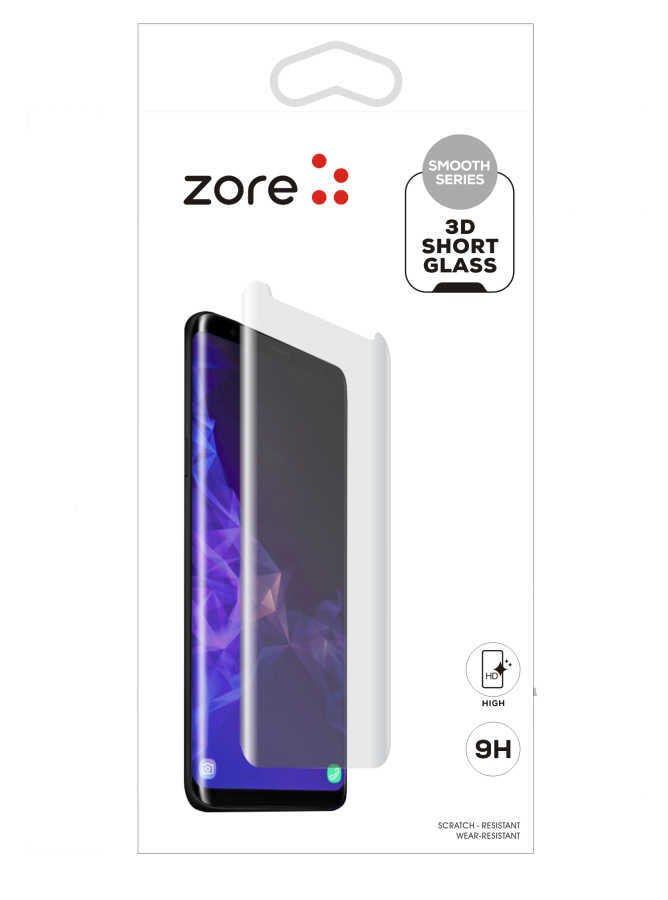 Galaxy Note 9 Zore 3D Short Glass Ekran Koruyucu - Siyah