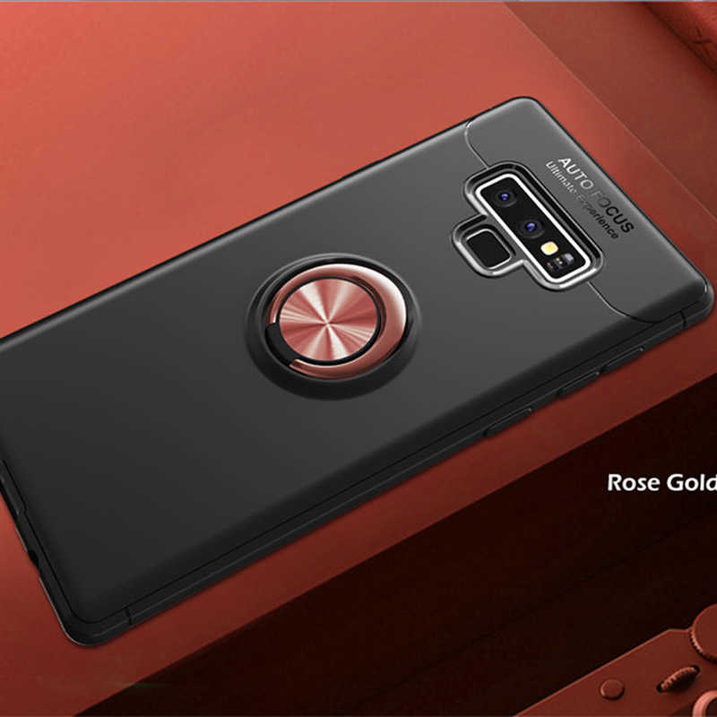 Galaxy Note 9 Kılıf Zore Ravel Silikon Kapak - Siyah-Rose Gold