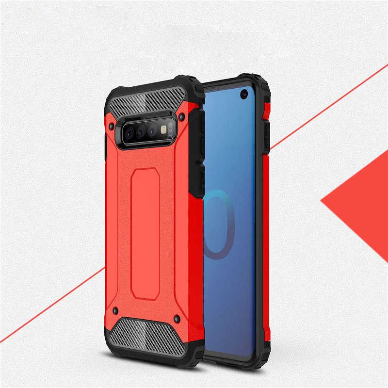 Galaxy S10 Plus Kılıf Zore Crash Silikon Kapak - Kırmızı