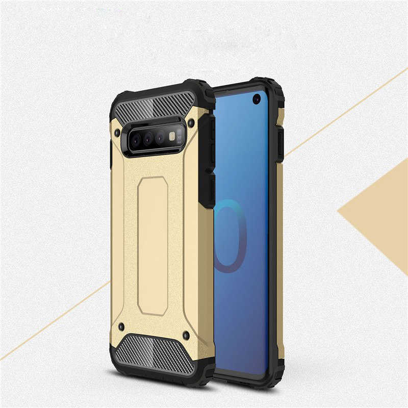 Galaxy S10 Plus Kılıf Zore Crash Silikon Kapak - Gold