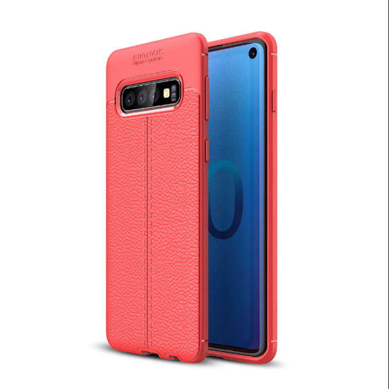 Galaxy S10 Plus Kılıf Zore Niss Silikon Kapak - Kırmızı