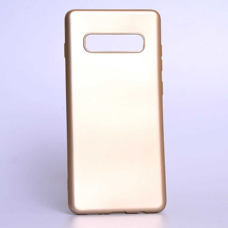 Galaxy S10 Plus Kılıf Zore Premier Silikon Kapak - Gold