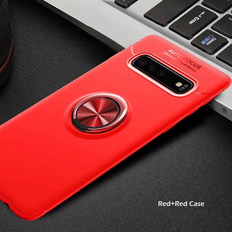 Galaxy S10 Plus Kılıf Zore Ravel Silikon Kapak - Kırmızı
