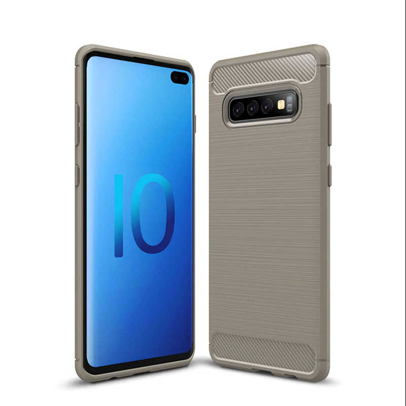 Galaxy S10 Plus Kılıf Zore Room Silikon Kapak - Gri