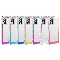 Galaxy S20 FE Kılıf Simli ve Renk Geçiş Tasarımlı Lens Korumalı Zore Park Kapak - 9