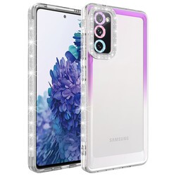 Galaxy S20 FE Kılıf Simli ve Renk Geçiş Tasarımlı Lens Korumalı Zore Park Kapak - 3