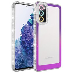 Galaxy S20 FE Kılıf Simli ve Renk Geçiş Tasarımlı Lens Korumalı Zore Park Kapak - 8