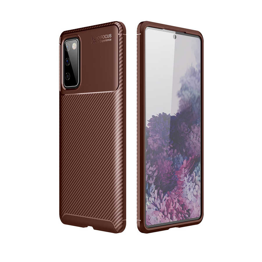 Galaxy S20 FE Kılıf Zore Negro Silikon Kapak - Kahverengi