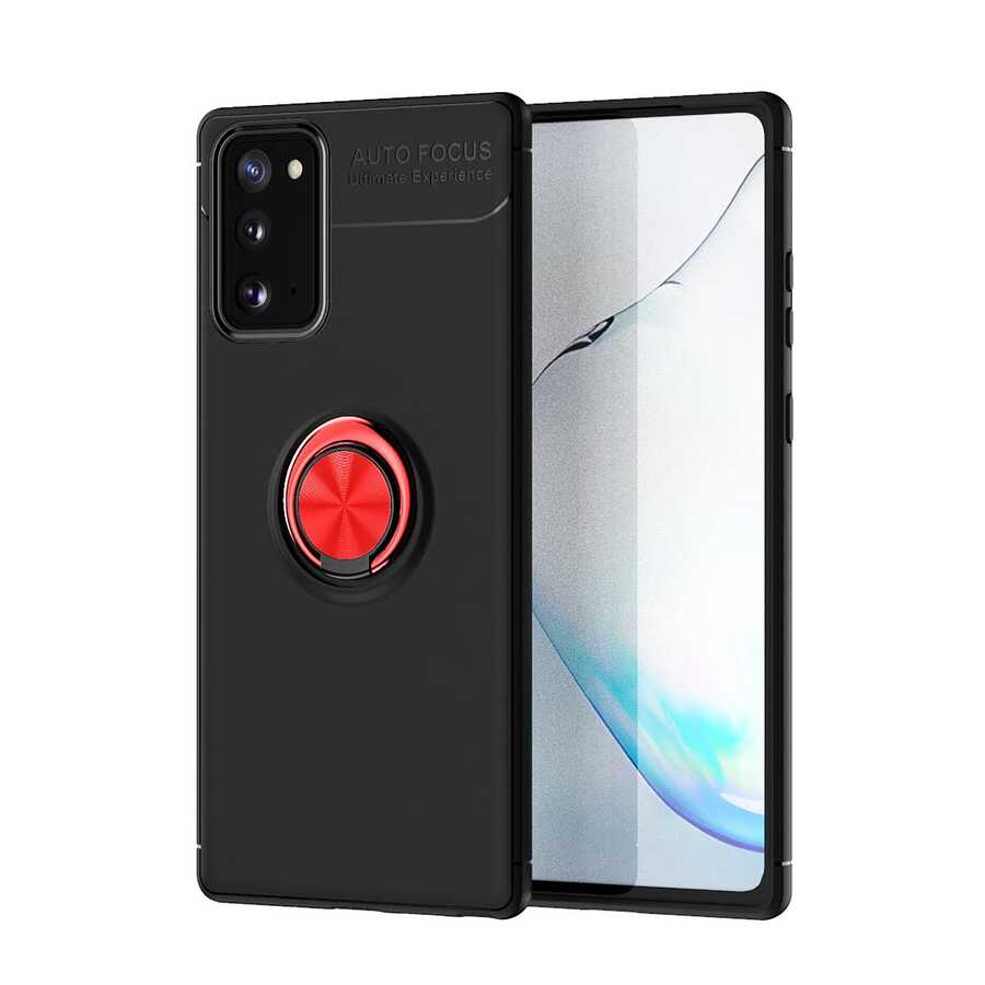 Galaxy S20 FE Kılıf Zore Ravel Silikon Kapak - Siyah-Kırmızı