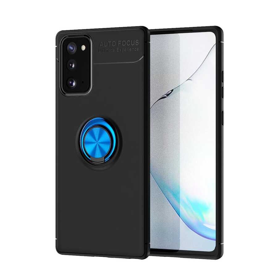 Galaxy S20 FE Kılıf Zore Ravel Silikon Kapak - Siyah-Mavi