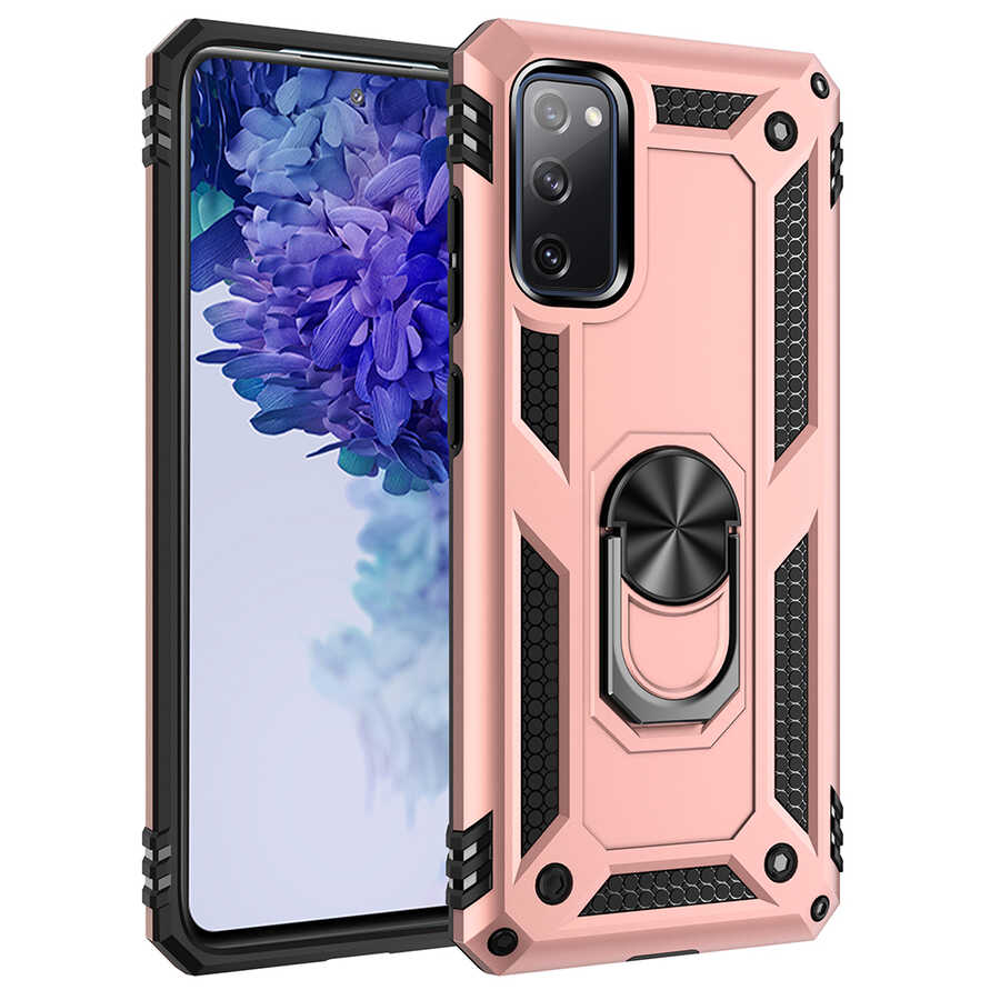 Galaxy S20 FE Kılıf Zore Vega Kapak - Rose Gold