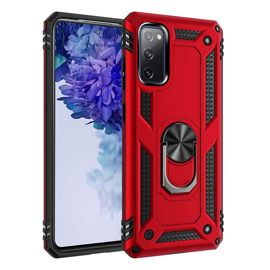Galaxy S20 FE Kılıf Zore Vega Kapak - Kırmızı