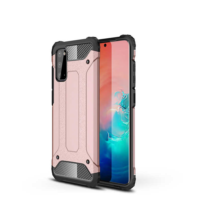 Galaxy S20 Kılıf Zore Crash Silikon Kapak - Rose Gold