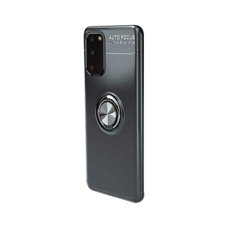 Galaxy S20 Kılıf Zore Ravel Silikon Kapak - Siyah