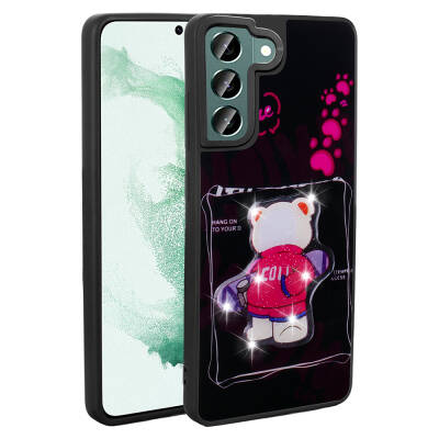 Galaxy S21 FE Case Shining Embossed Zore Amas Silicone Cover with Iconic Figure - Zore