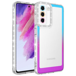 Galaxy S21 FE Case Silvery and Color Transition Design Lens Protected Zore Park Cover - Zore