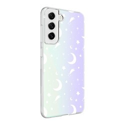 Galaxy S21 FE Case Zore M-Blue Patterned Cover - 1