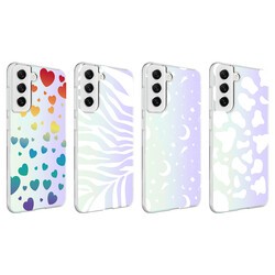 Galaxy S21 FE Case Zore M-Blue Patterned Cover - 2