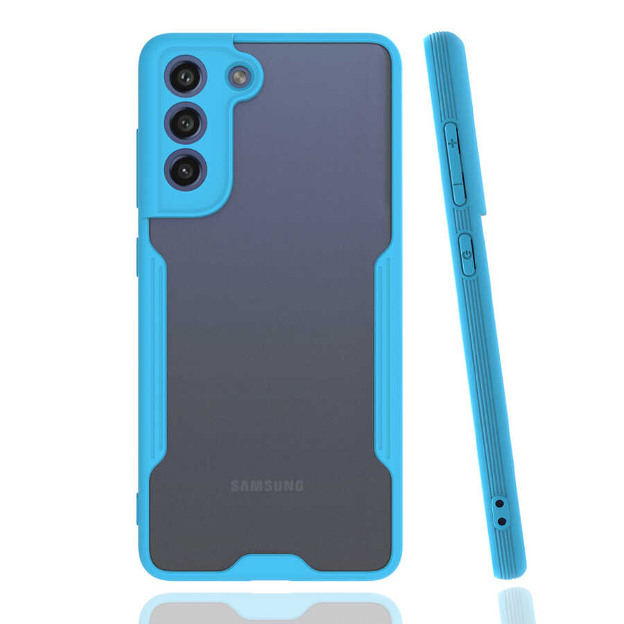 Galaxy S21 FE Kılıf Zore Parfe Kapak - Mavi