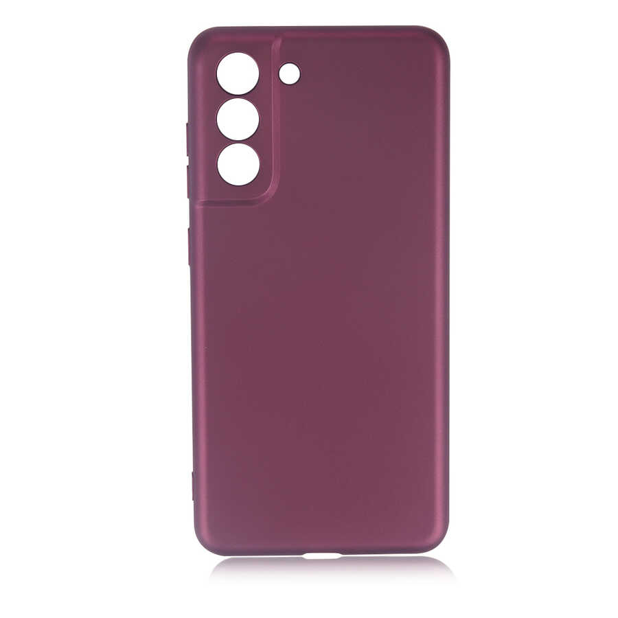 Galaxy S21 FE Kılıf Zore Premier Silikon Kapak - Mürdüm