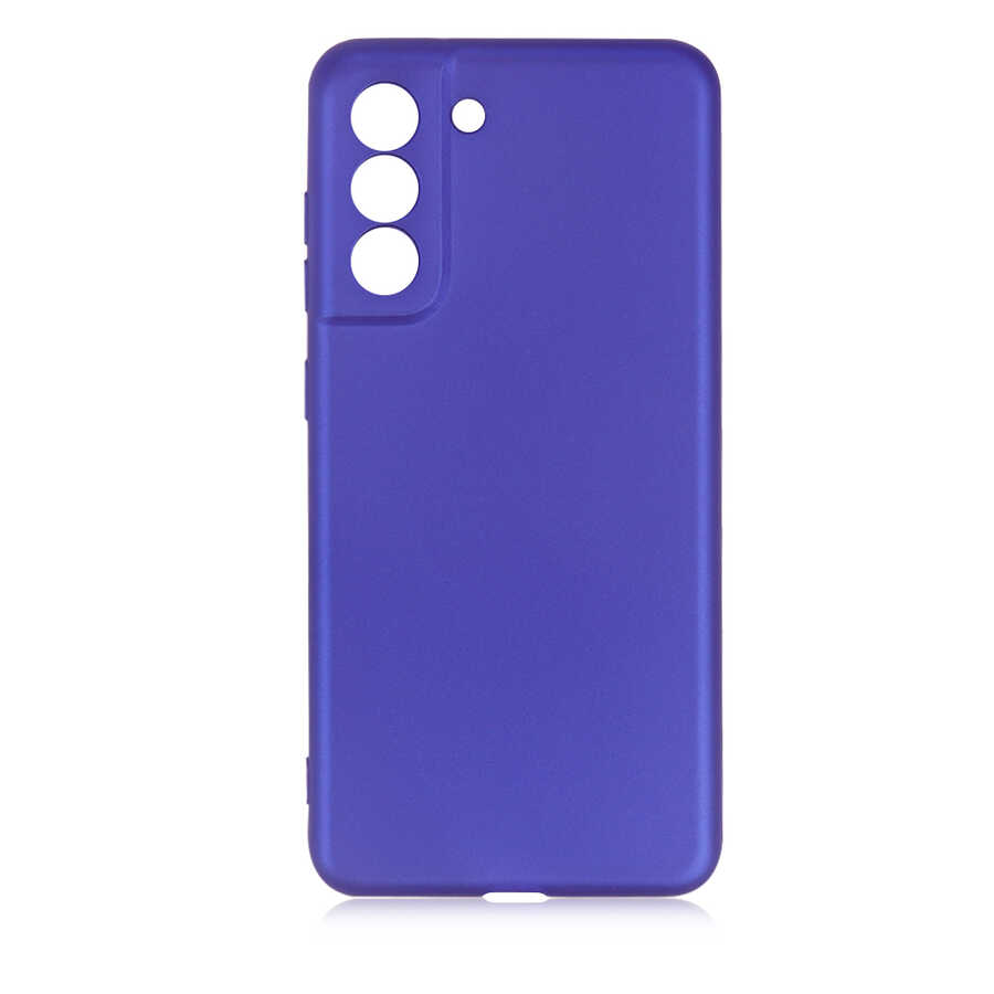Galaxy S21 FE Kılıf Zore Premier Silikon Kapak - Saks Mavi