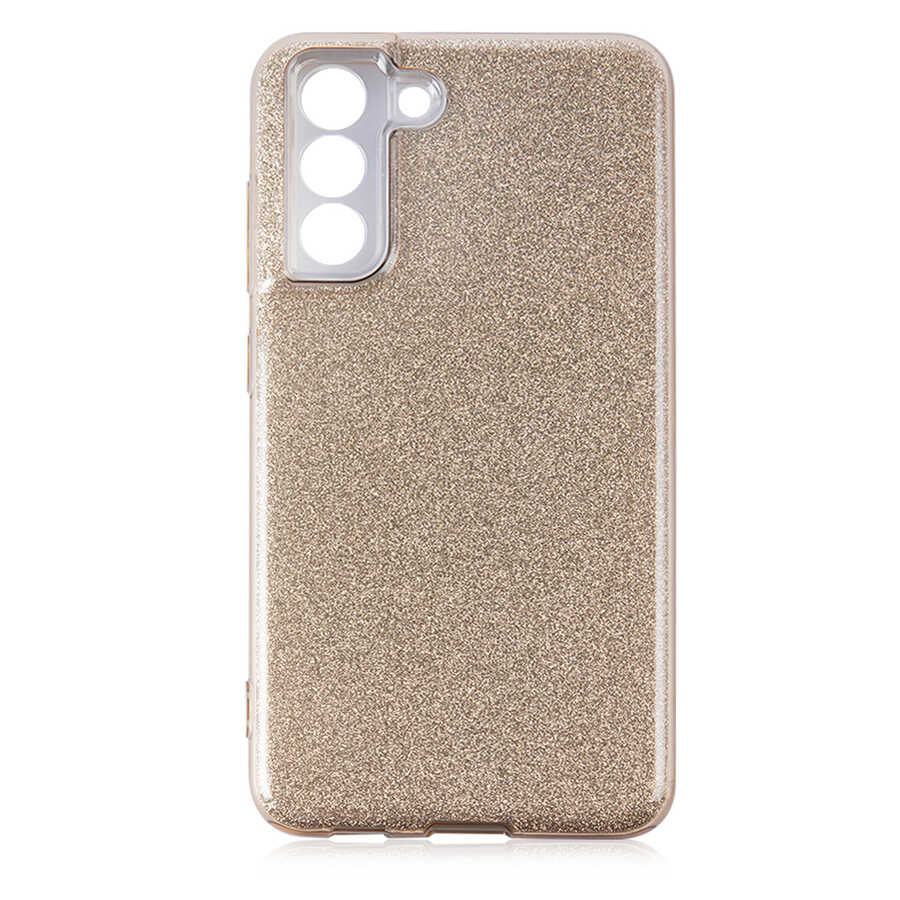 Galaxy S21 FE Kılıf Zore Shining Silikon - Gold