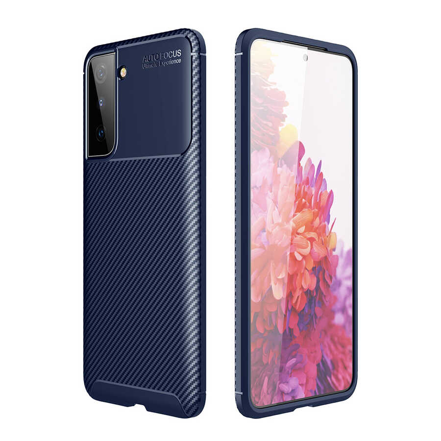 Galaxy S21 Kılıf Zore Negro Silikon Kapak - Lacivert