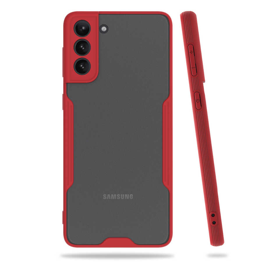 Galaxy S21 Kılıf Zore Parfe Kapak - Kırmızı